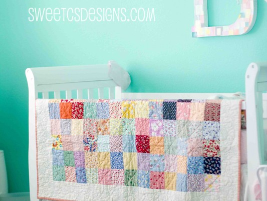 aqua and pink nursery