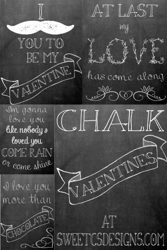 free chalkboard valentines printables!