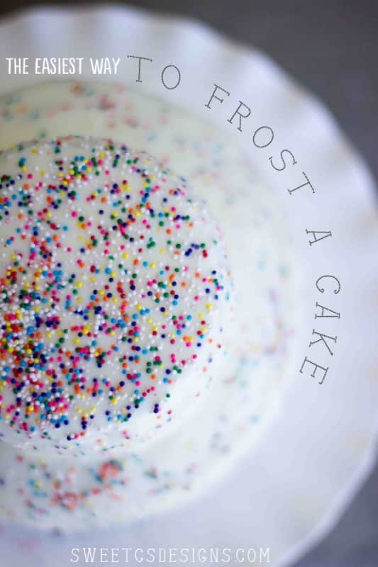 easiest way to frost a cake