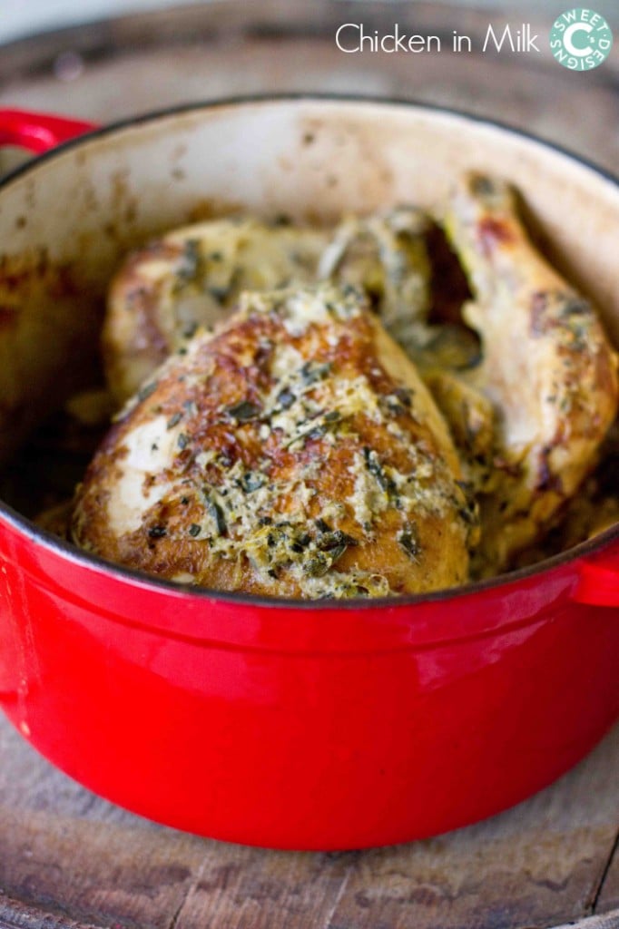 Chicken in milk- this is the most surprisingly delicious method to slow roast chicken!