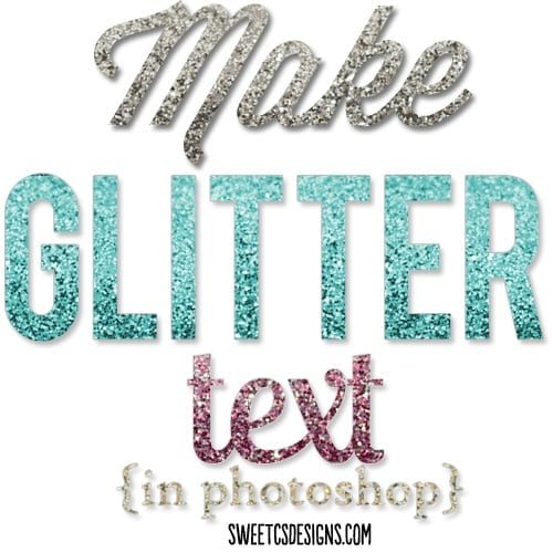 make glittered text in photoshop