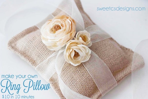 Make A Burlap Ring Pillow