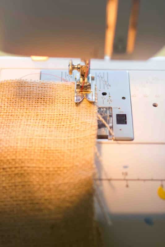 Make an easy burlap ring pillow in under 10 minutes