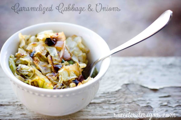 Easy Caramelized cabbage and onions
