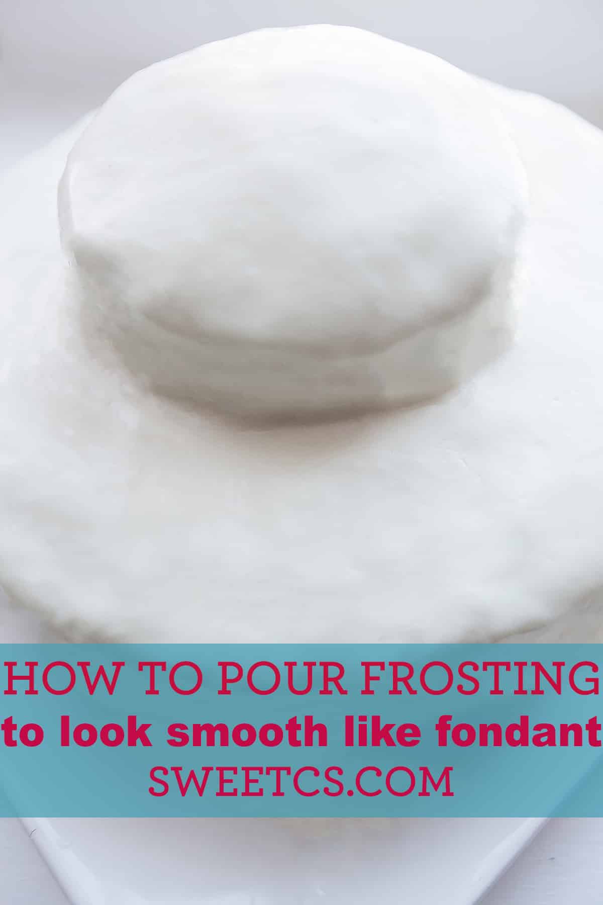 Such an awesome trick- pour canned frosting to look smooth like fondant!