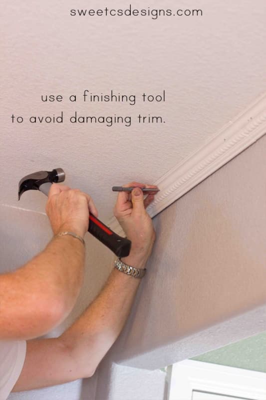 install crown molding- you really can do this in an afternoon without fancy tools!