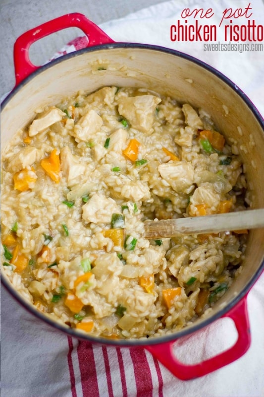 Delicious One Pot Chicken Risotto #chicken #recipe This really tastes AMAZING!!!