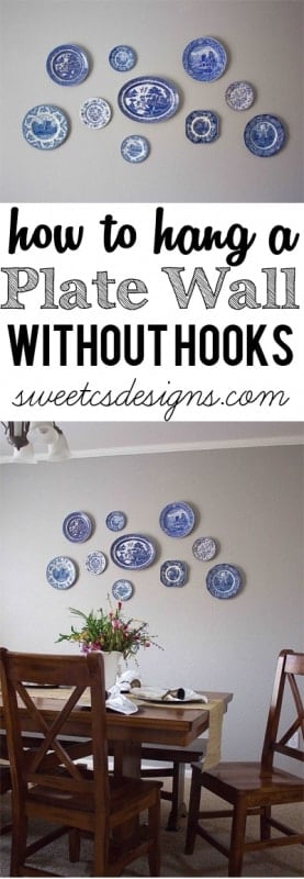 THE BEST WAY TO HANG PLATES ON A WALL WITHOUT WIRES - StoneGable