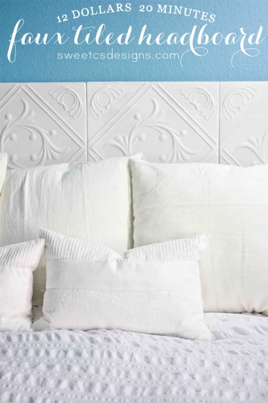 Faux Tiled Headboard ⋆ Sweet C's Designs