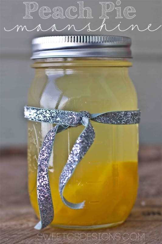 Peach Pie Moonshine - this is SO delicious and easy to make!