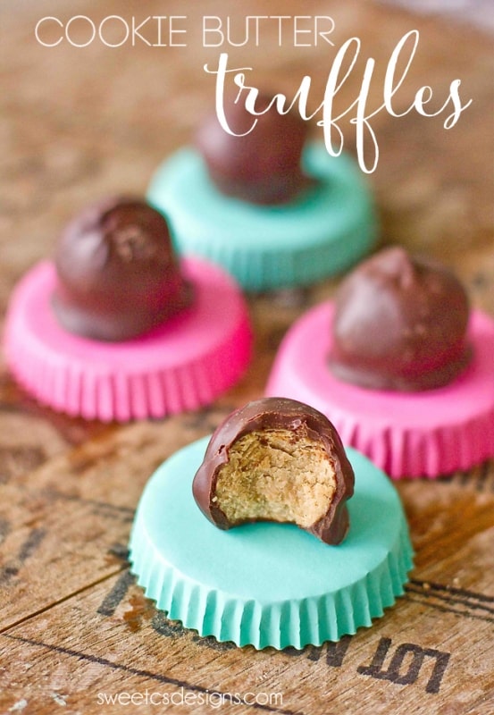 Cookie butter truffles- these are delicious, so easy to make, and always big hits!