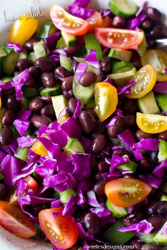 black bean salad- this is SO delicious and healthy!