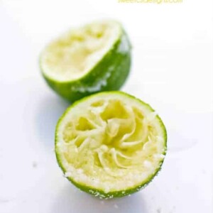 Salted lime tequila shooters.