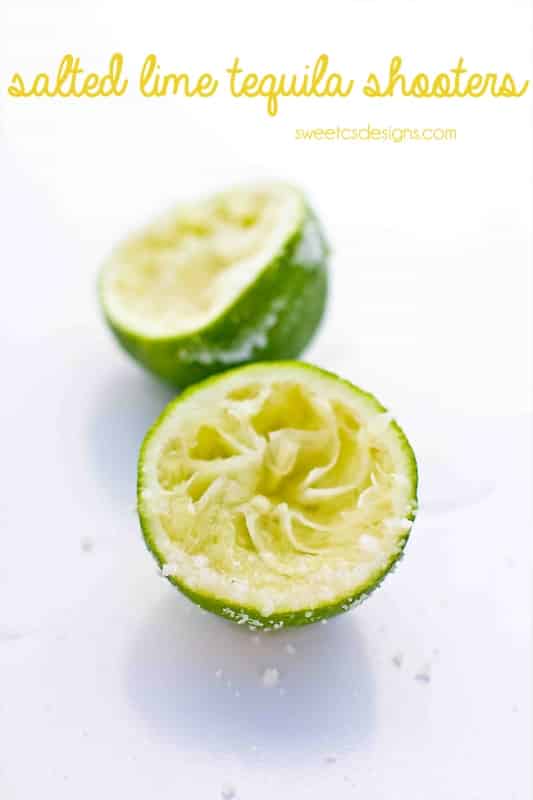 Salted lime tequila shooters- THIS is the best way to drink tequila! Perfect for Cinco de Mayo!