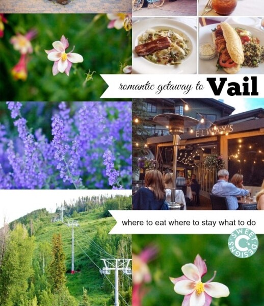 A collage of images featuring a valley filled with vibrant flowers, perfect for a Parents Getaway to Vail.
