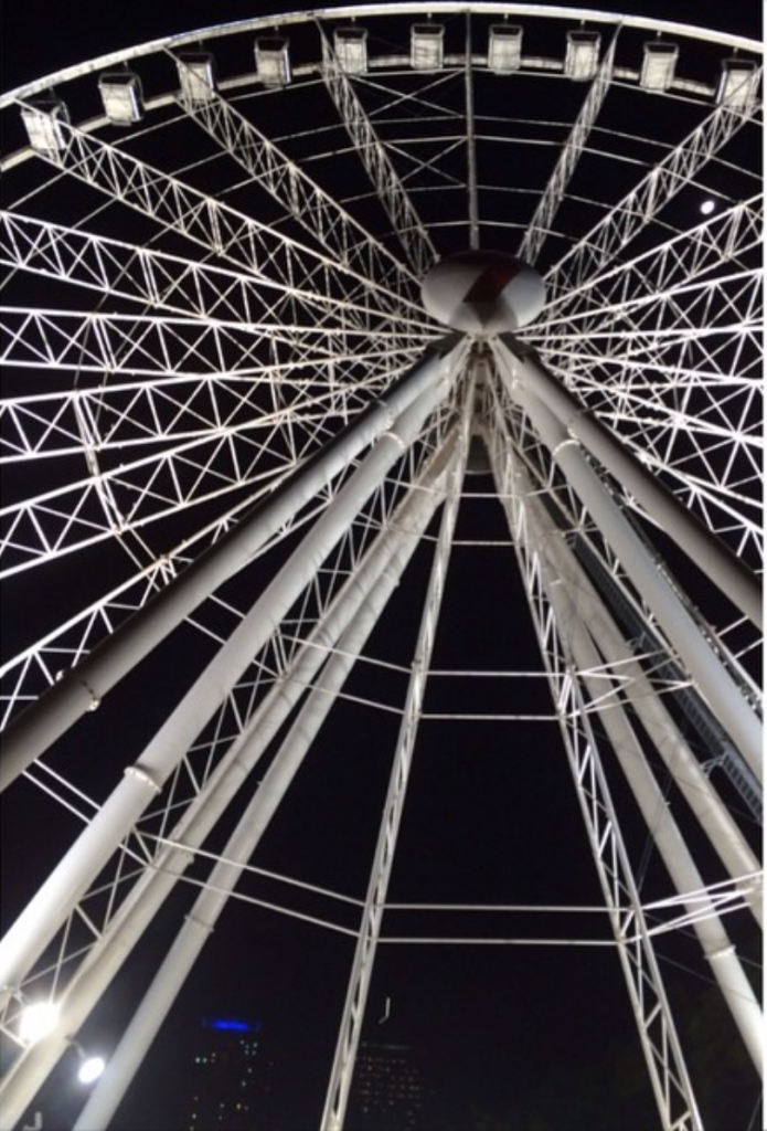 Wheel of Brisbane at night- south bank Brisbane Australia