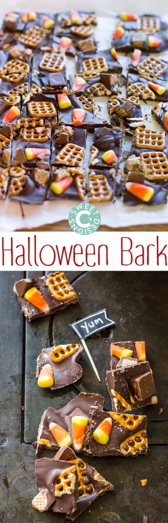 Halloween bark- an easy quick and delicious halloween treat!