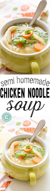This is my favorite chicken noodle soup recipe ever- and it is so easy to make!