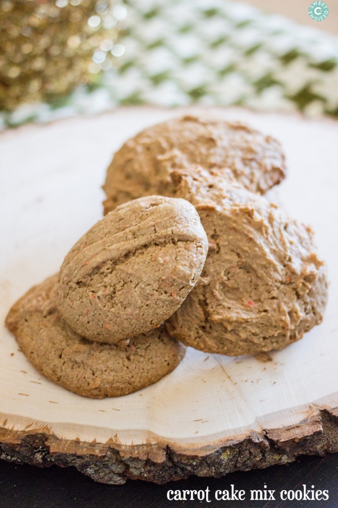 Carrot Cake Mix cookies- these are SO easy and taste like carrot cake!