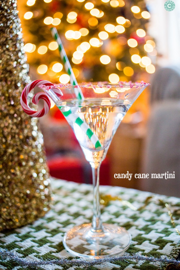 This candy cane martini is so delicious!