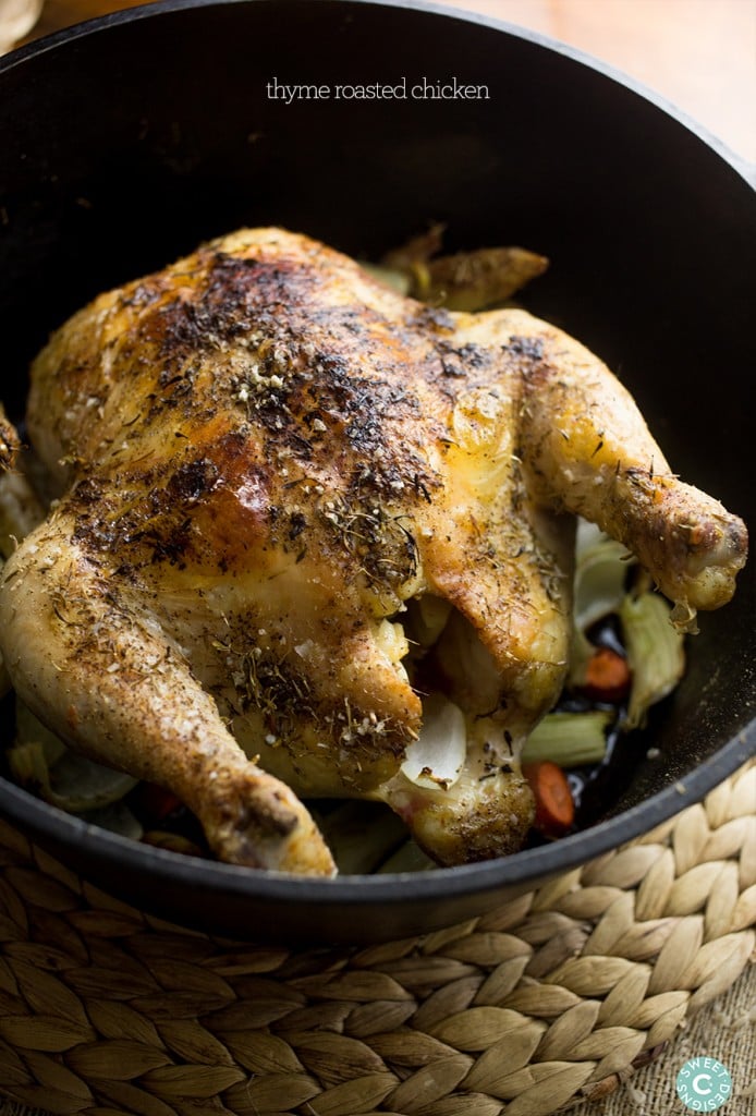 Whole Roasted Chicken with Potatoes (One Pan Recipe) - Foolproof