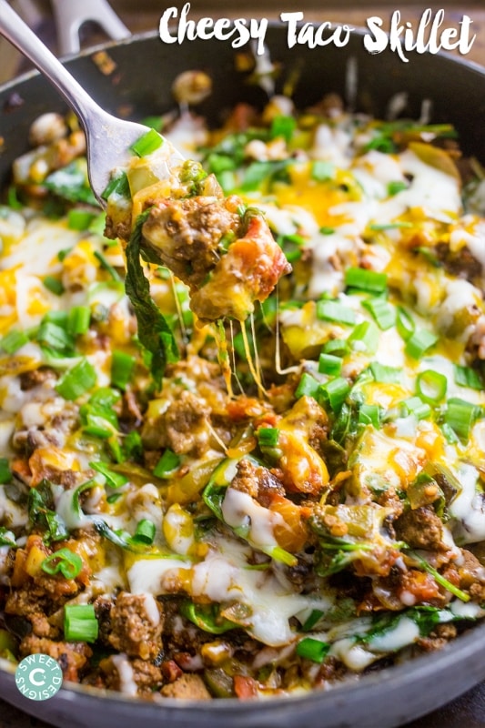 Low Carb Taco Skillet {Sweet C's}