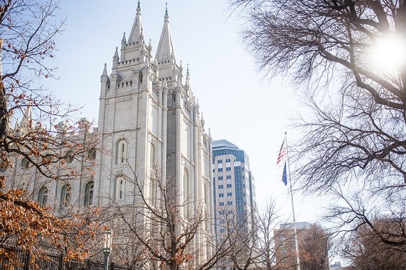 Salt Lake City Temple Square View