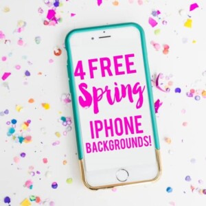 4 free spring iPhone wallpaper designs.