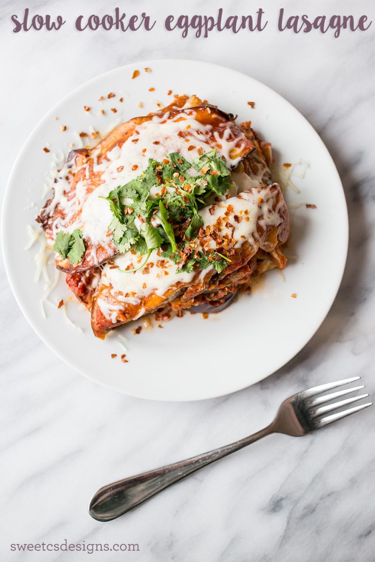 Slow Cooker Eggplant Lasagna