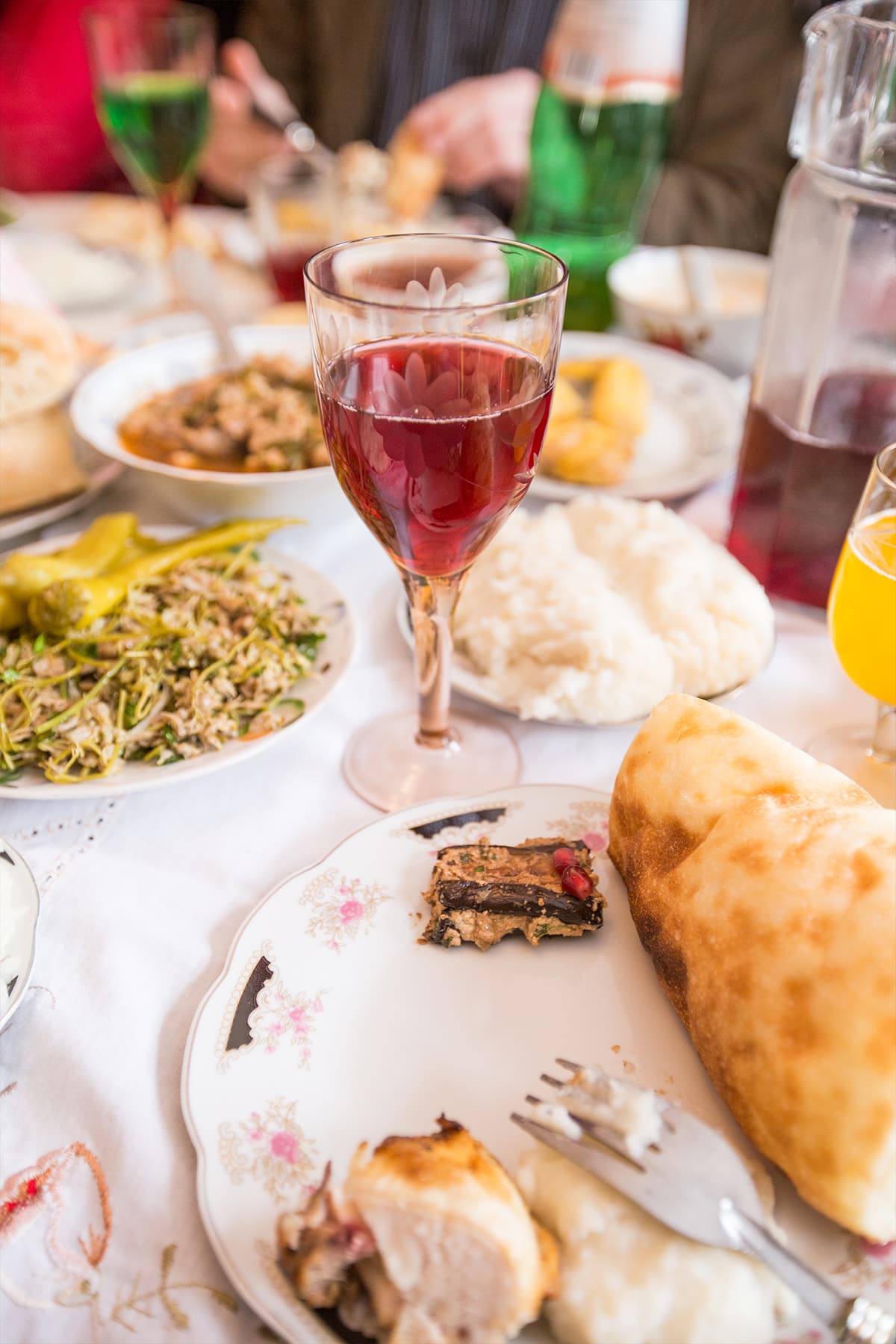 Traditional Georgian Supra at a home