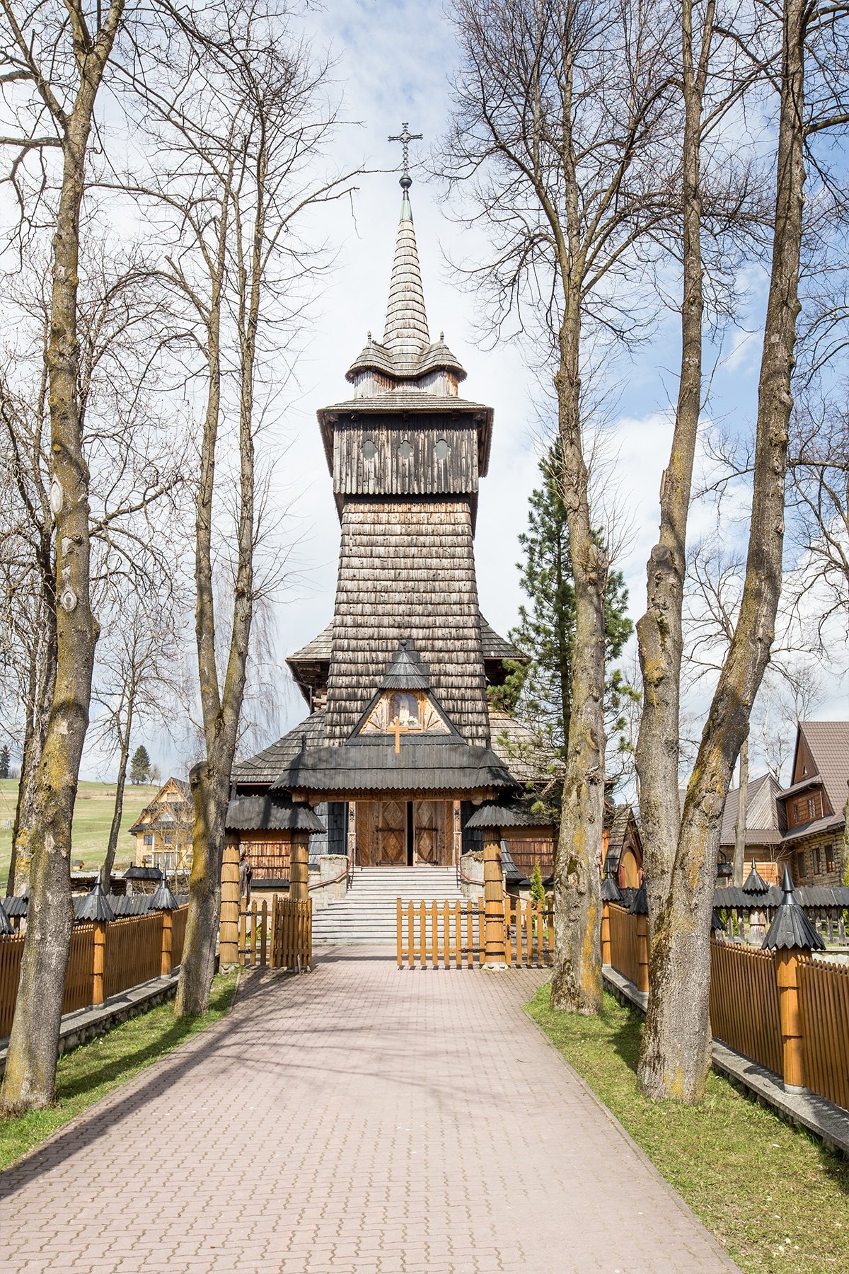 Wooden town outside of Zakopane Poland- this church is so cute!