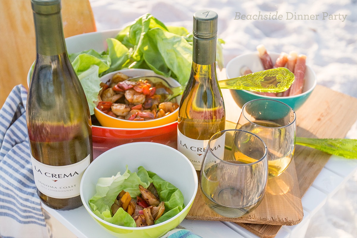 Beachside dinner party- I love this easy, fun menu for entertaining!