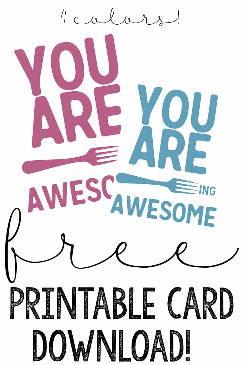 You are forking awesome print- I love this as a card for foodie friends!