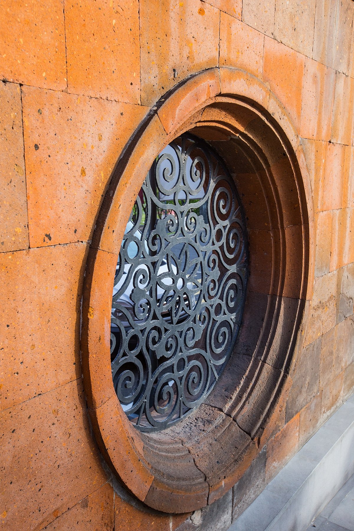 Intricate design outside of Ararat Distillery