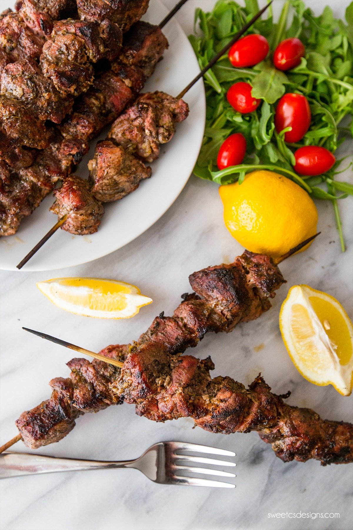 Perfect grilled souvlaki- the secret to juicy, flavorful pork is this easy preparation method!