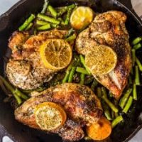 One Pot Lemon Chicken and Asparagus