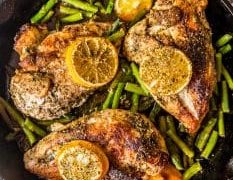 One Pot Lemon Chicken and Asparagus