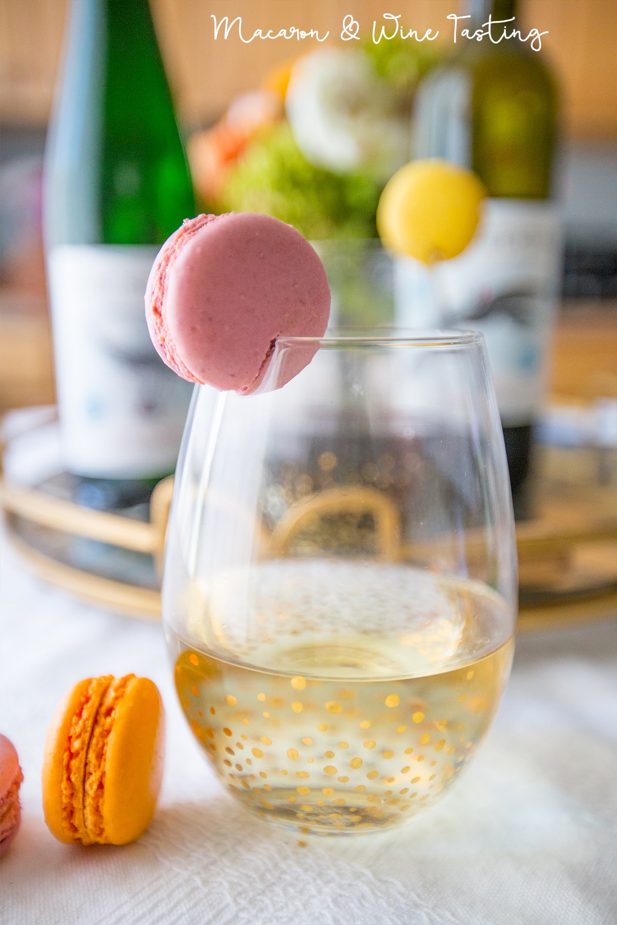 Macaron and Wine Tasting party- so delicious! Love this idea!