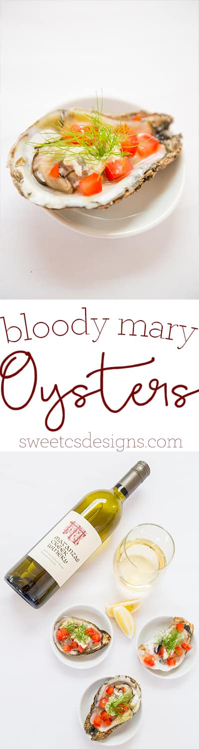 bloody mary oysters- this is the most fun twist on raw oysters!
