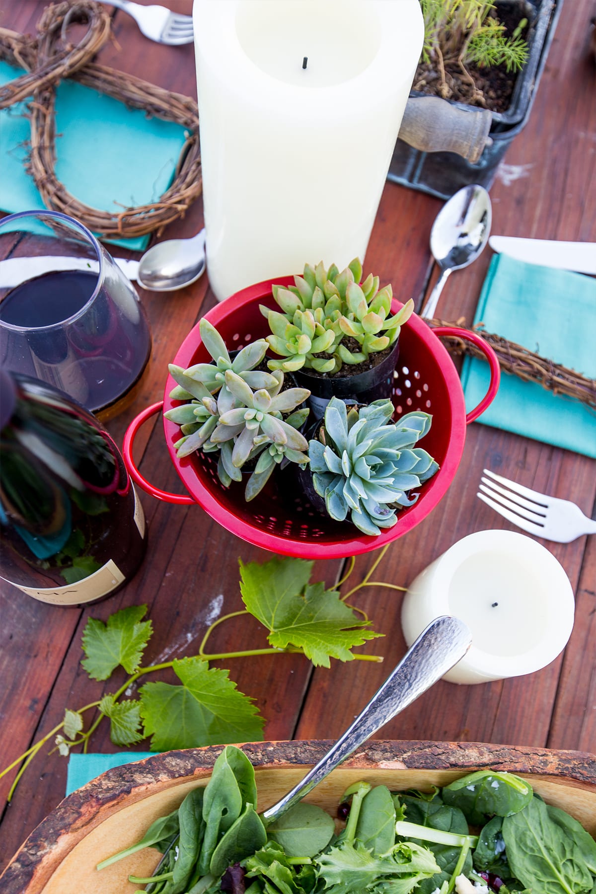 Harvest Table Display fall harvest table scape with succulent centerpieces