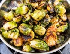 Pan Fried Brussel Sprouts with Ghee