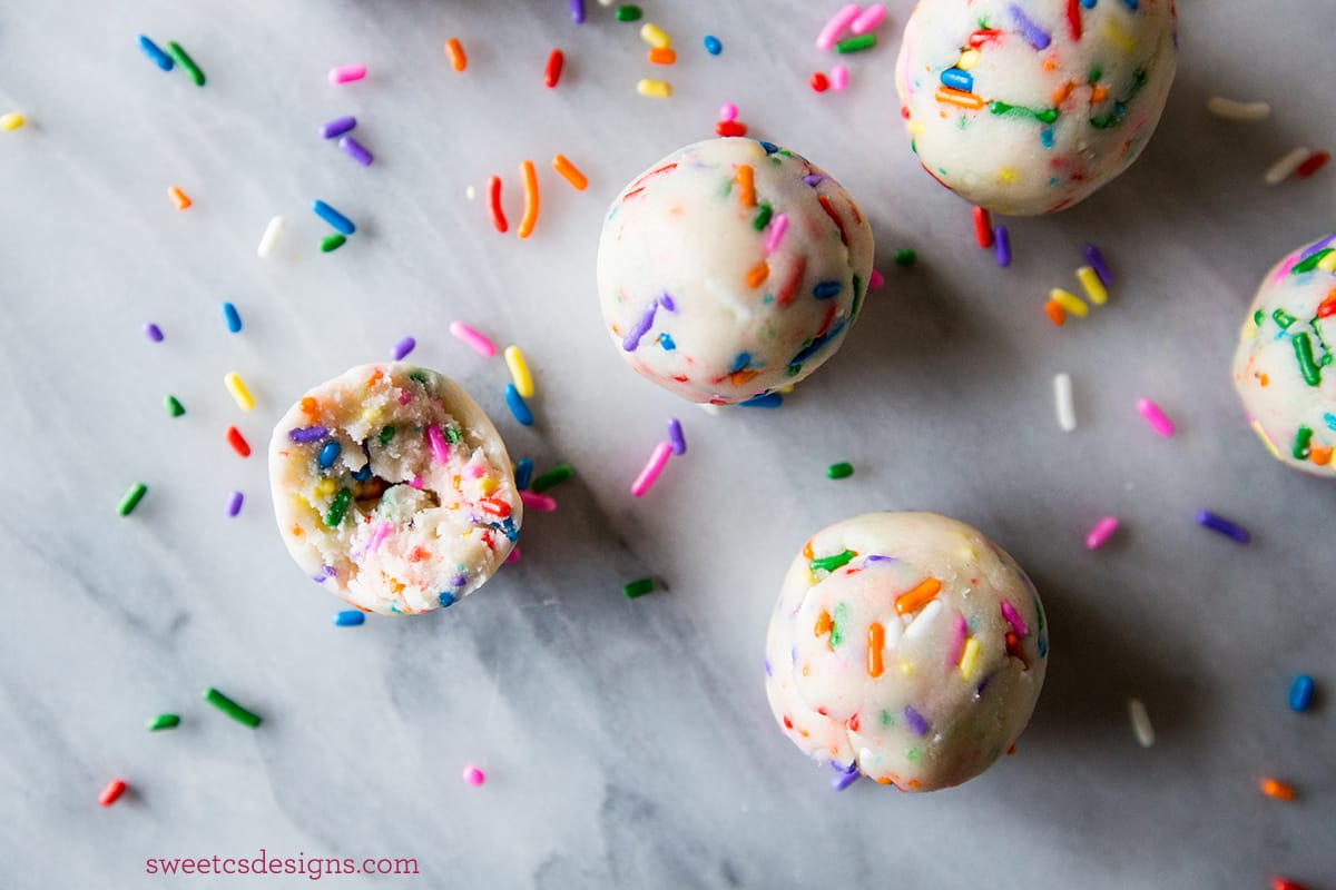 sprinkles rolled into cake balls