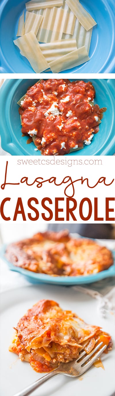 Lasagna casserole- so good!