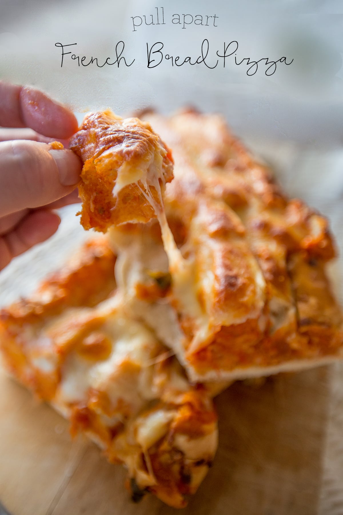 pull apart french bread pizza- a delicious dinner your kids can cook!