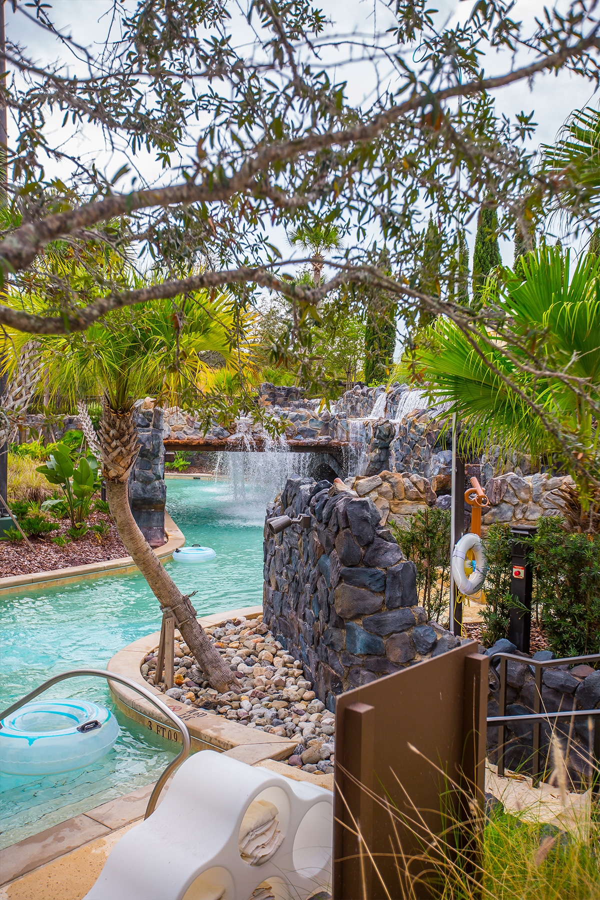 Four Seasons Resort - they have a lazy river and waterfall next to the kids pool!