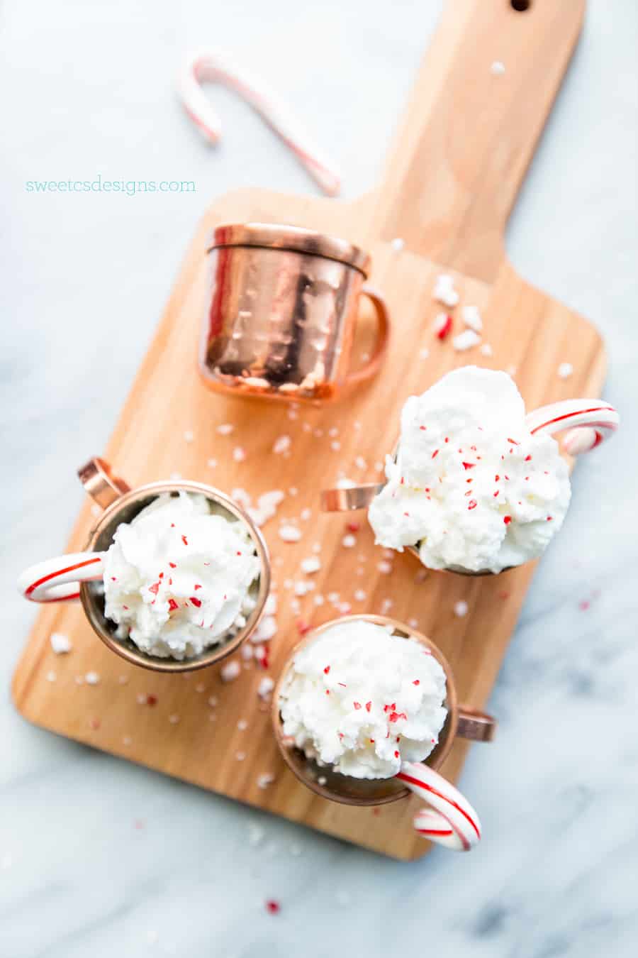 The best peppermint cocoa and peppermint cocoa shooters!