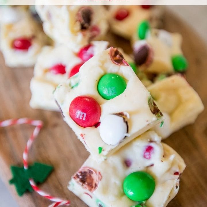 Christmas Candy Cookie Dough Fudge - Neighbor Gift
