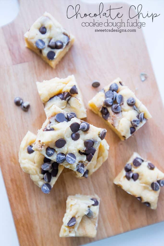 chocolate chip cookie dough fudge with pudding - so delicious and easy!