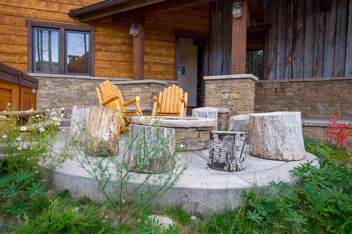 lovely firepit at slopeside manor!