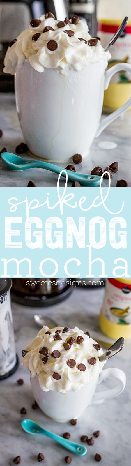 Spiked Eggnog Mocha- love this delicious take on a festive coffee drink!